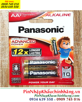 Panasonic LR6DT/2B, Pin AA 1.5v Panasonic LR6DT/2B Alkaline chính hãng _Xuất xứ Thái Lan (Loại Vỉ 2viên)